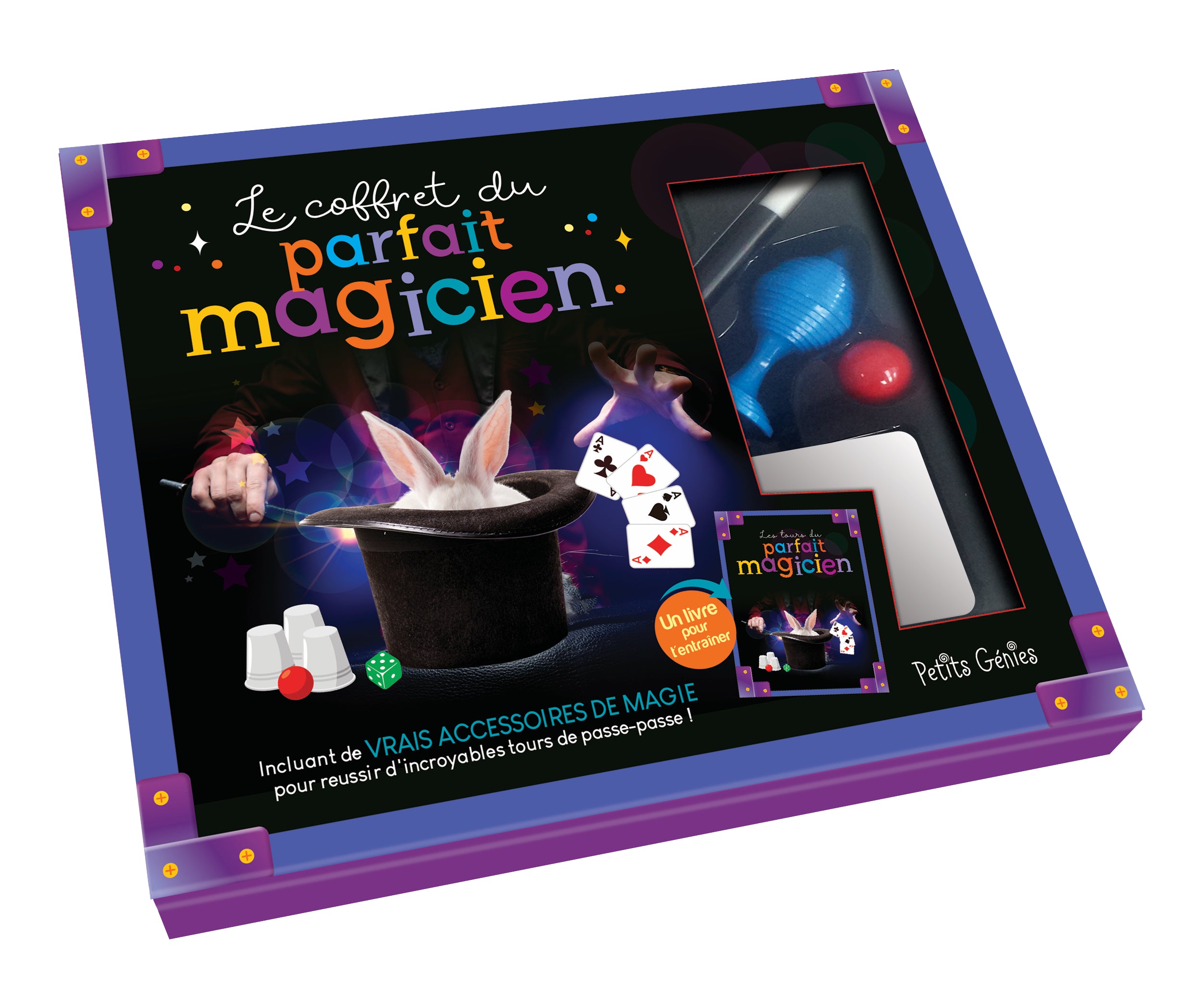 Magic Secrets, Coffret de Magie, 158 Tours, Ensemble de Magie pour Enfants,  Comprend Une Baguette Magique, Chapeau magique etc