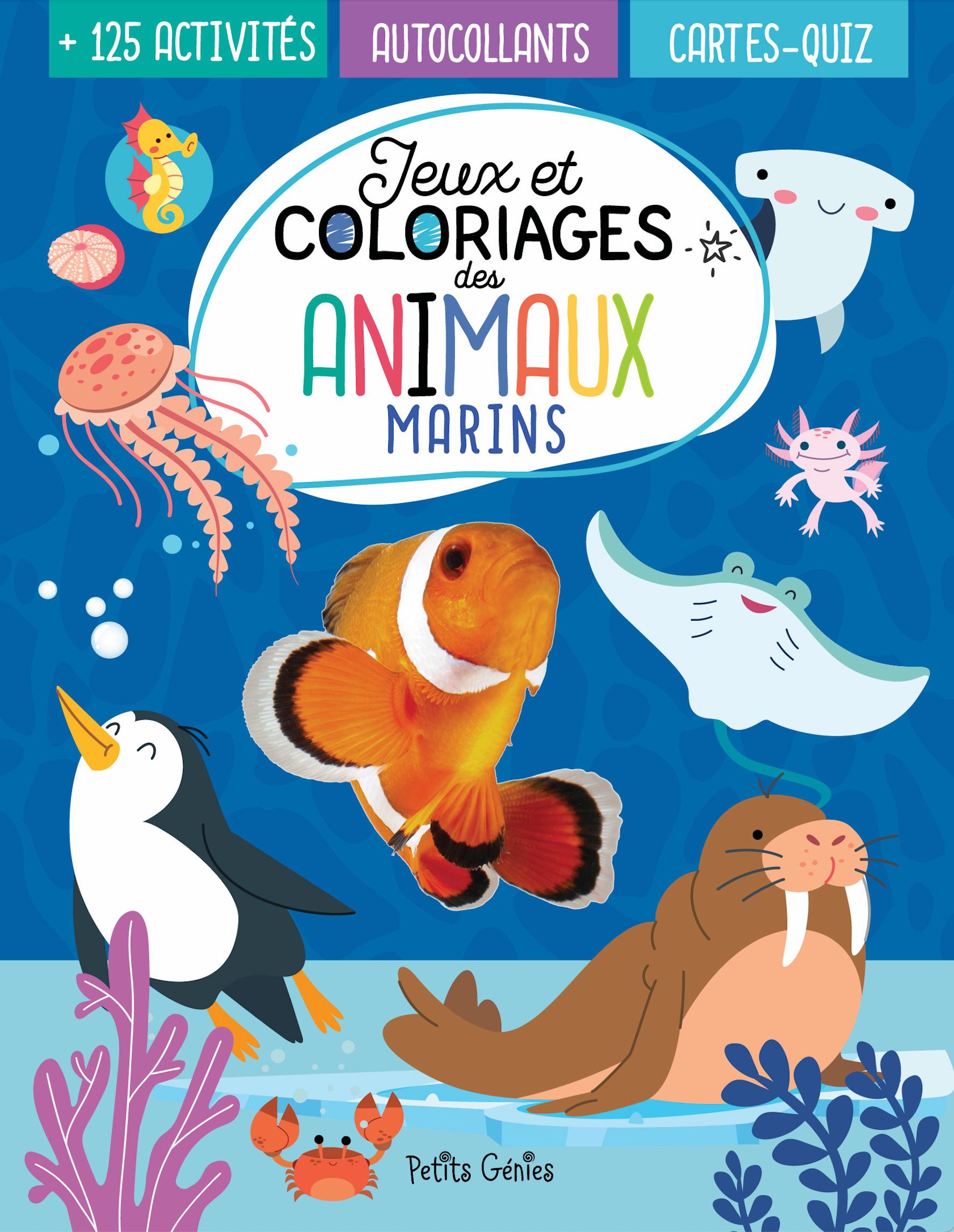 Jeux et coloriages des animaux marins – Éditions Petits Génies