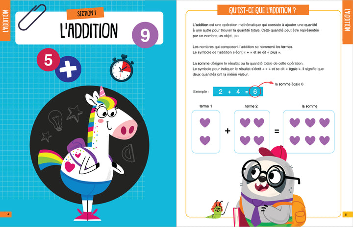 Mon cahier d'additions et soustractions