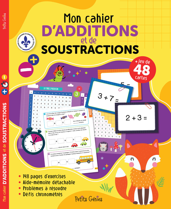 Mon cahier d'additions et soustractions