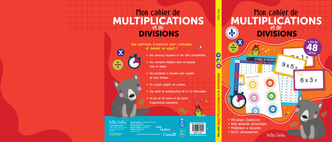 Mon cahier de multiplications et de divisions