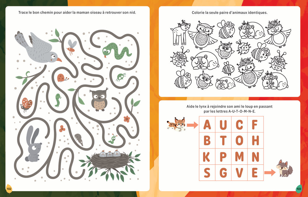 Jeux et coloriages d'automne