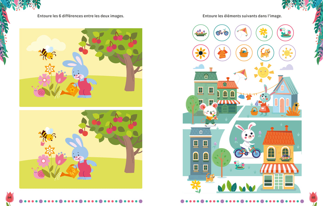 Jeux et coloriages du printemps