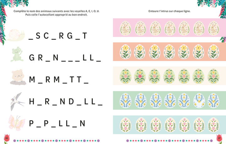 Jeux et coloriages du printemps