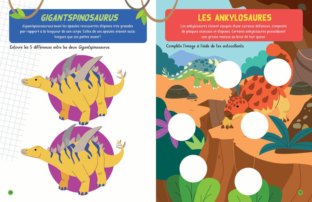 Mon encyclopetit - Jeux et activités : Les dinosaures