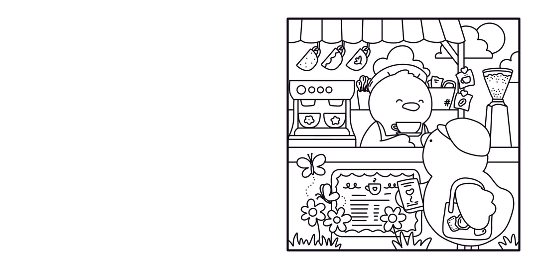 Moments coloriages : Cozy Café