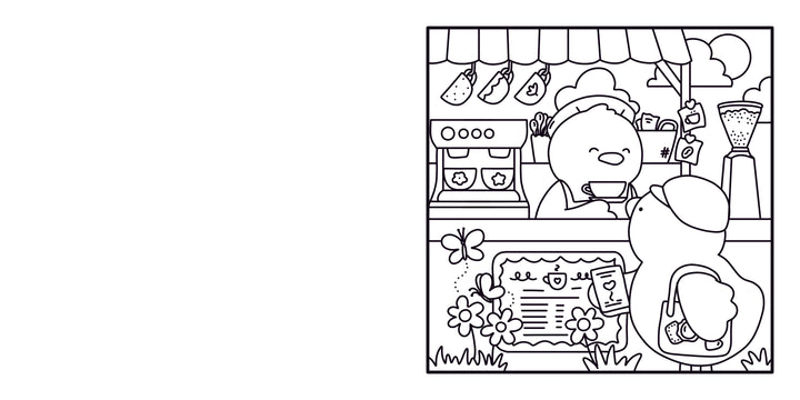 Moments coloriages : Cozy Café