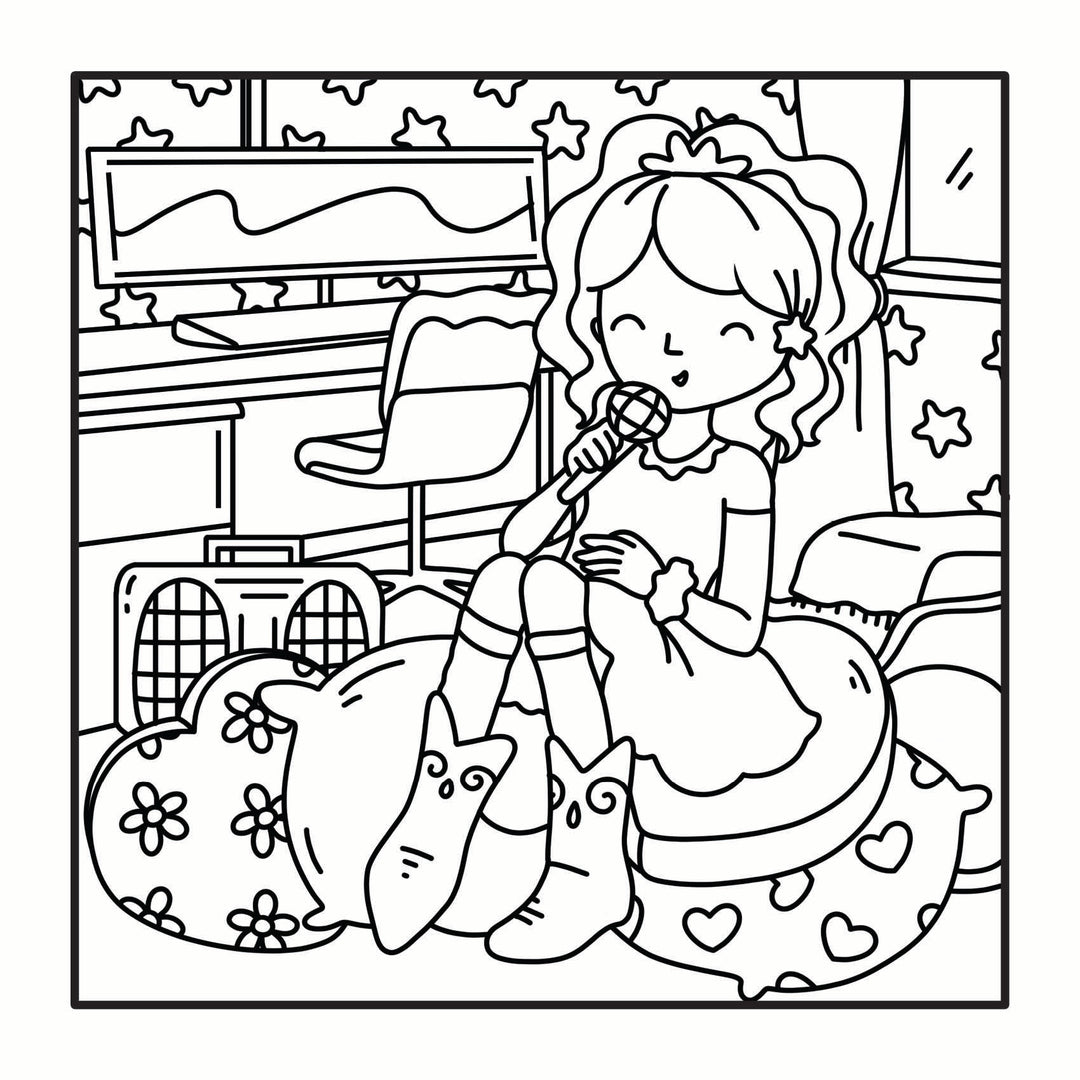 Moments coloriage : Cozy Pop Star