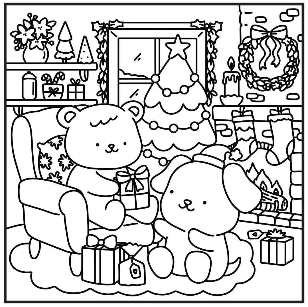 Moments coloriage : Cozy Noël