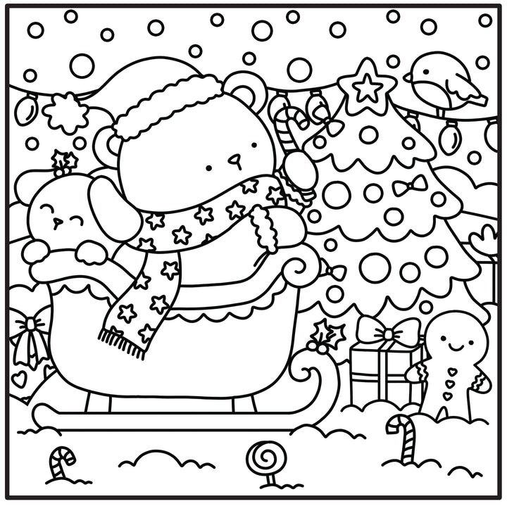 Moments coloriage : Cozy Noël