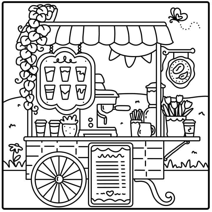 Moments coloriage : Cozy Café