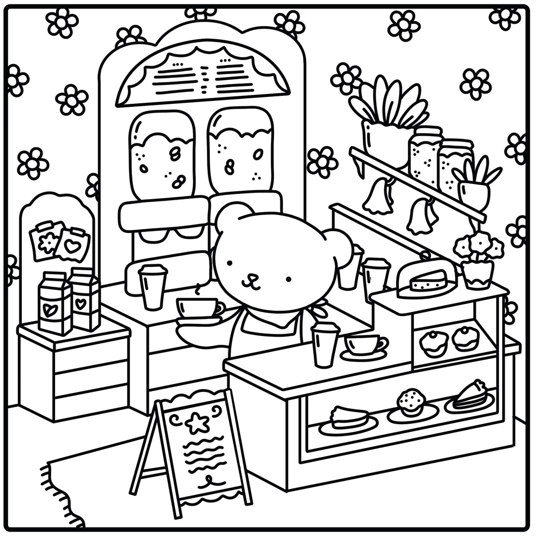 Moments coloriage : Cozy Café