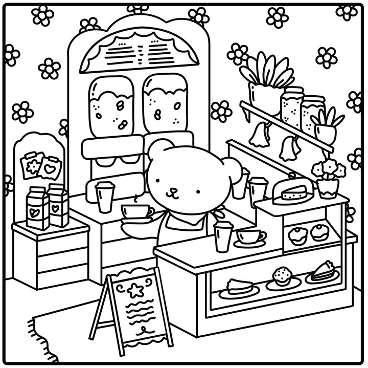 Moments coloriage : Cozy Café