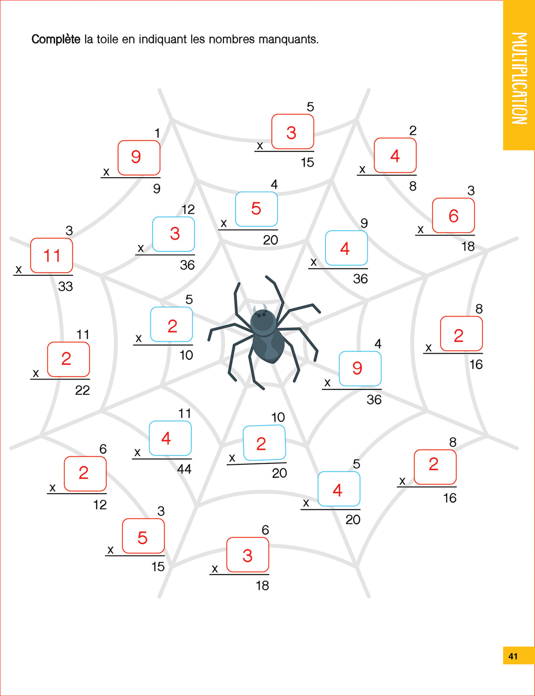 Mon cahier de multiplications et de divisions