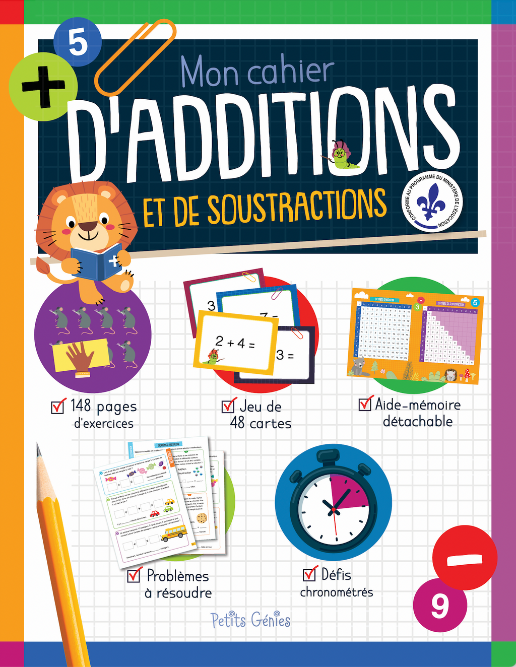 Mon cahier d'additions et de soustractions